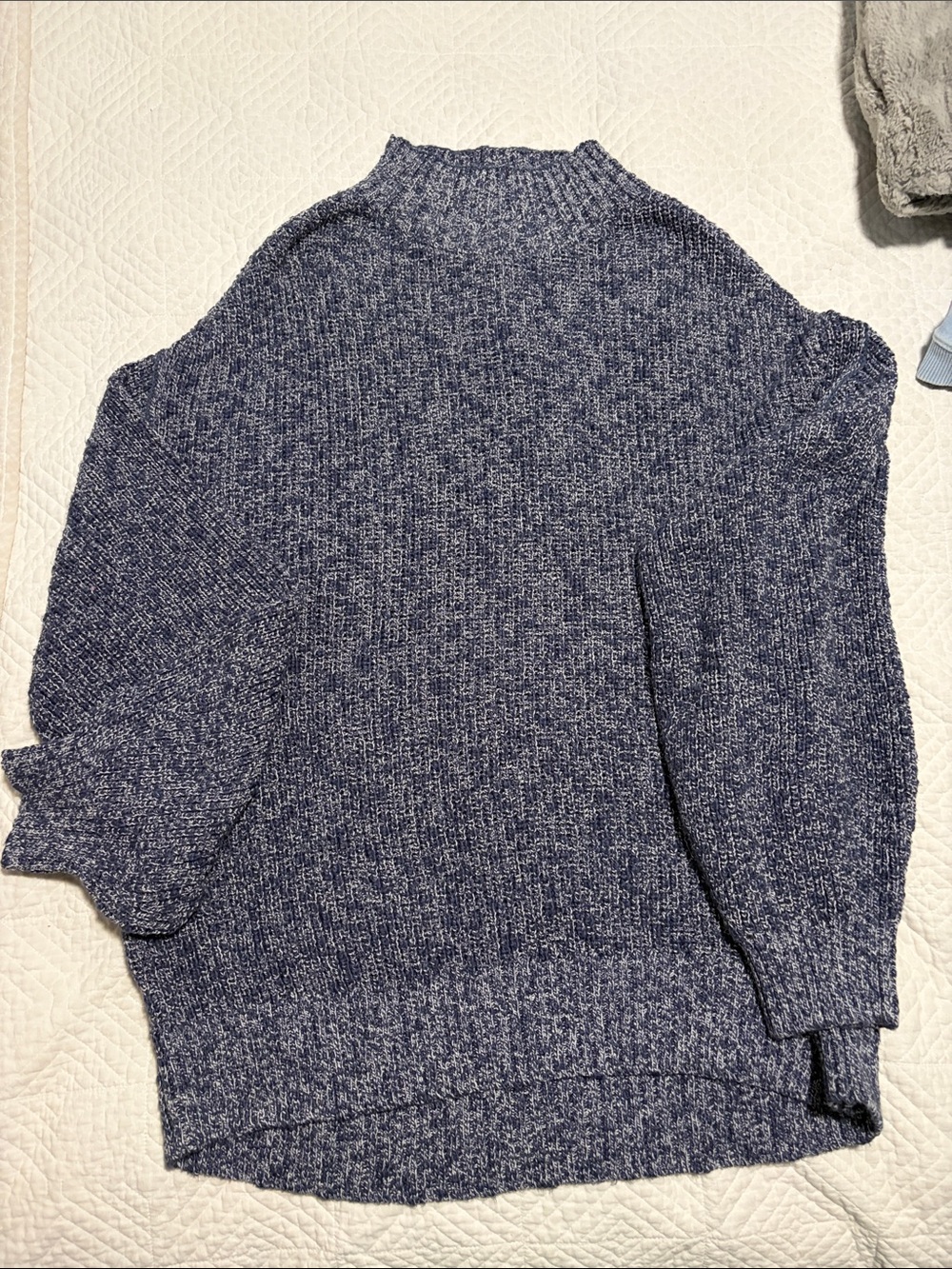 Women’s Blue Marled Knit Sweater